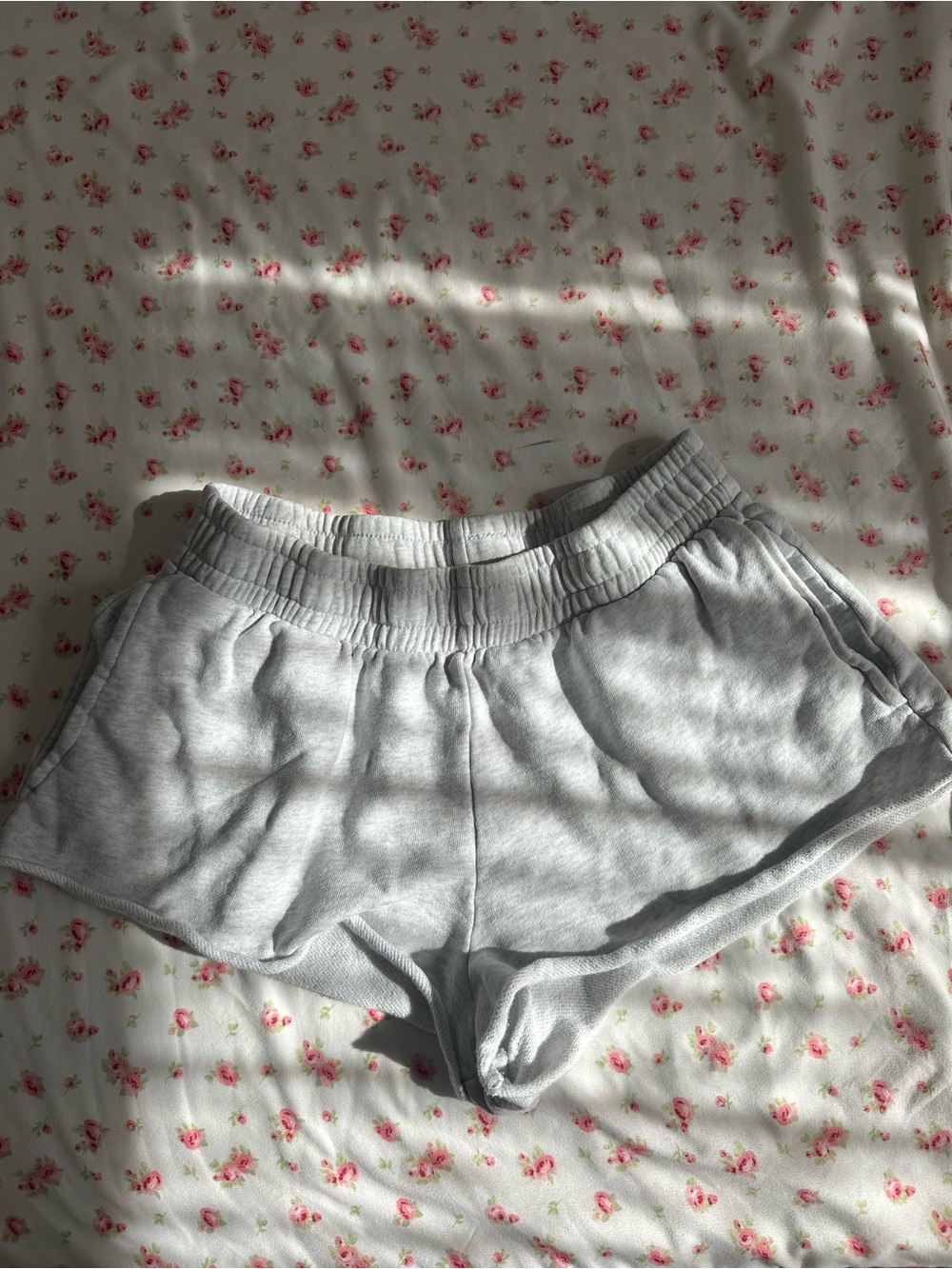 Garage Women's Light Gray Elastic Waist Casual Shorts